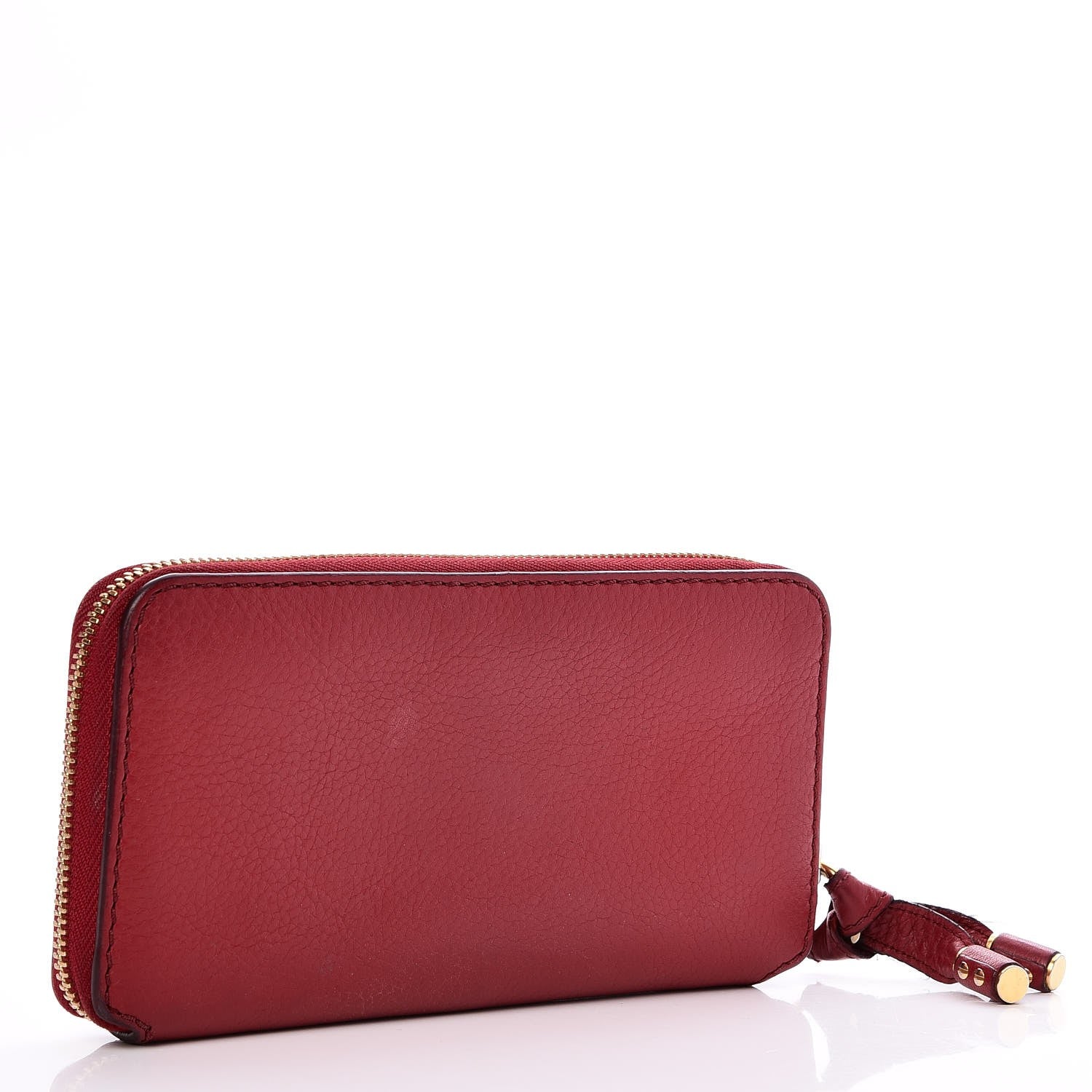 Chloe Grained Calfskin Marcie Long Zip Around Wallet Red 3 of 10