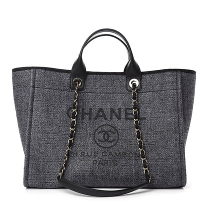 Chanel Lurex Boucle Medium Deauville Tote Black 1 of 11