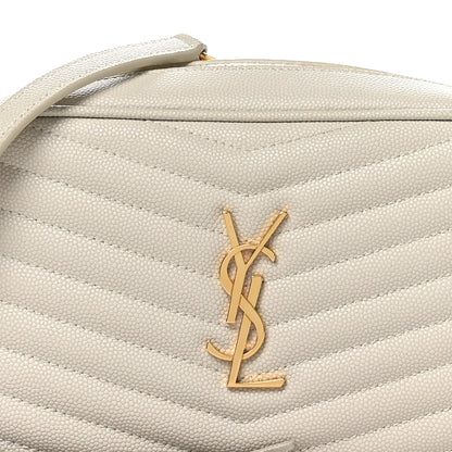 Saint Laurent Grain De Poudre Matelasse Monogram Mini Lou Camera Bag Crema Soft 8 of 10