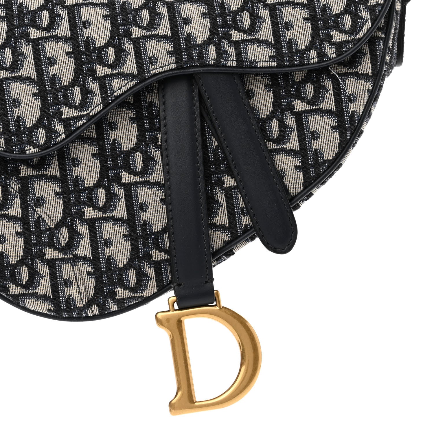 Christian Dior Oblique Mini Saddle Bag Blue 8 of 11