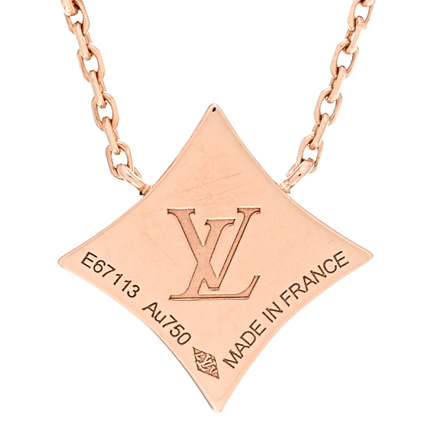 Louis Vuitton 18K Pink Gold Diamond Carnelian Color Blossom BB Star Pendant Necklace 4 of 5