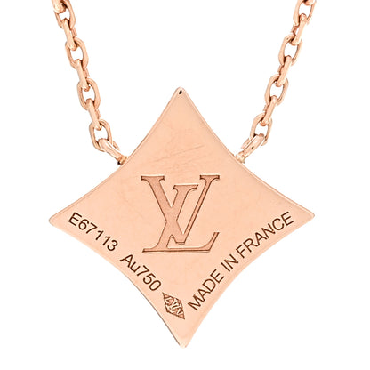 Louis Vuitton 18K Pink Gold Diamond Carnelian Color Blossom BB Star Pendant Necklace 4 of 5