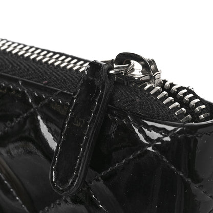 Chanel Patent Quilted Large Zip Around Organizer Wallet So Black 12 of 16