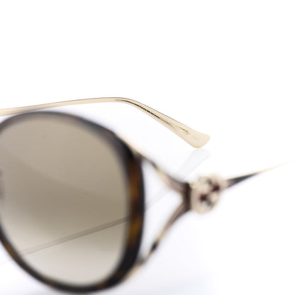 Gucci Acetate Round Frame Injected GG0226SK Sunglasses Tortoise 5 of 8