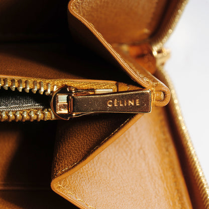 Celine Lambskin Large Zip Around Multifunction Wallet Amber Ocean Blue 7 of 9