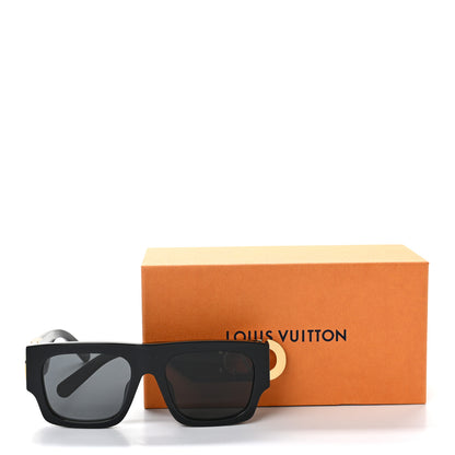 Louis Vuitton Acetate LV Link Square Sunglasses Z1478E Black 8 of 8