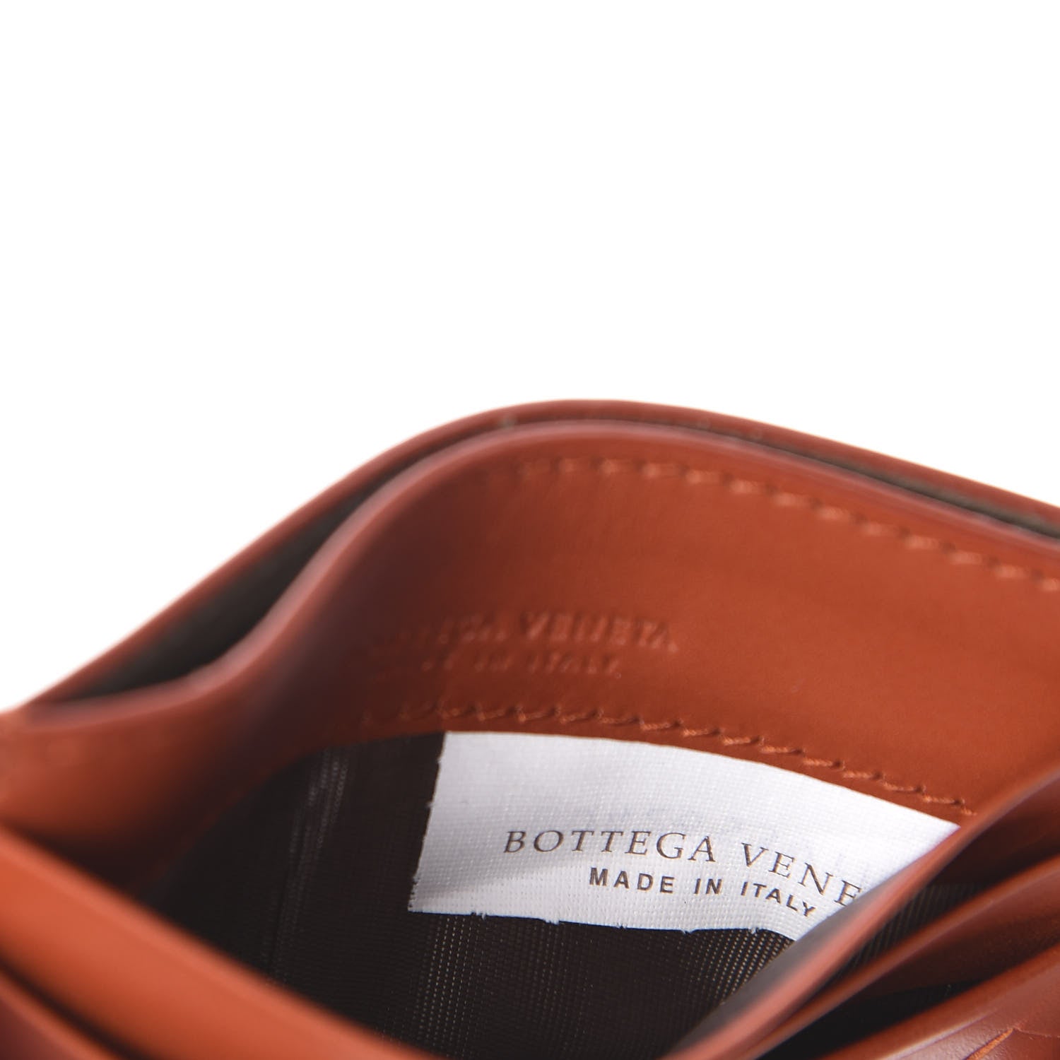 Bottega Veneta Nappa Intrecciato VN Card Case Rust 6 of 7