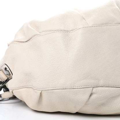 Gucci Pebbled Calfskin Medium Icon Bit Shoulder Bag Ivory 9 of 17
