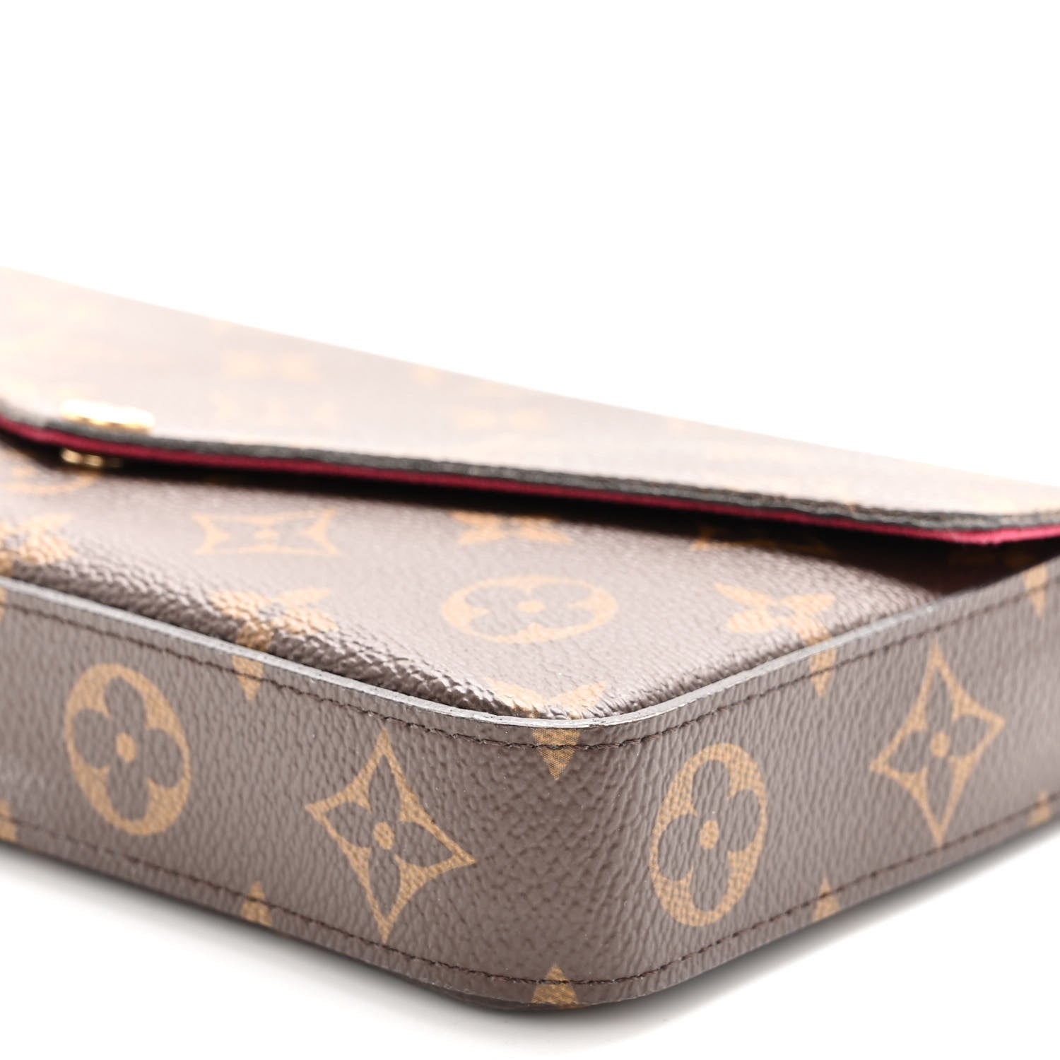 Louis Vuitton Monogram Pochette Felicie Chain Wallet Fuchsia 9 of 9