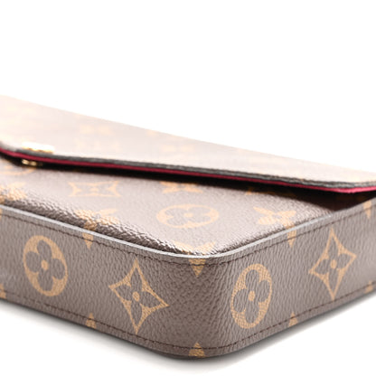 Louis Vuitton Monogram Pochette Felicie Chain Wallet Fuchsia 9 of 9