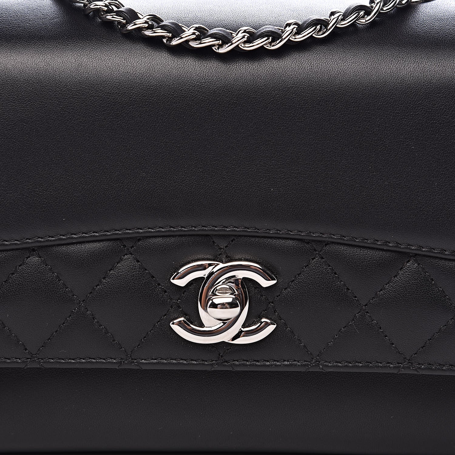 Chanel Calfskin Mini Tramezzo Flap Black 11 of 12