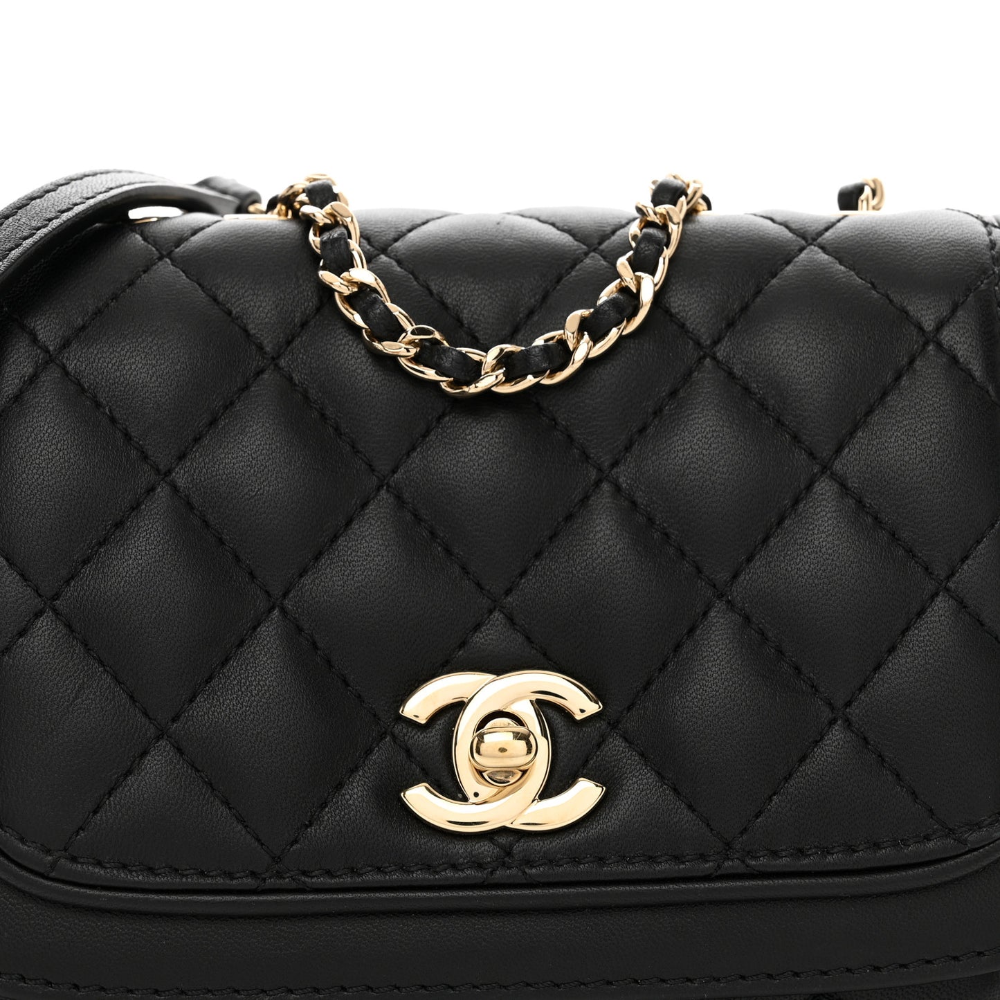 Lambskin Quilted Small Lovely Day Flap Black
