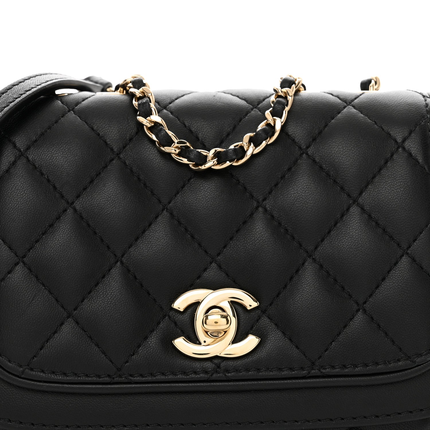 Chanel Lambskin Quilted Small Lovely Day Flap Black 5 of 10