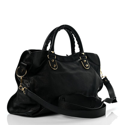 Balenciaga Chevre Gold Metallic Edge Hardware City Black 3 of 7
