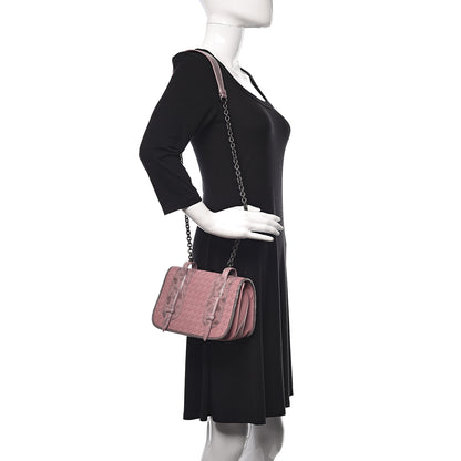 Bottega Veneta Nappa Lizard Intrecciato Flap Crossbody Bag Watteau 2 of 12