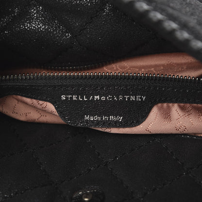 Stella McCartney Metallic Shaggy Deer Quilted Small Falabella Tote Black 6 of 10