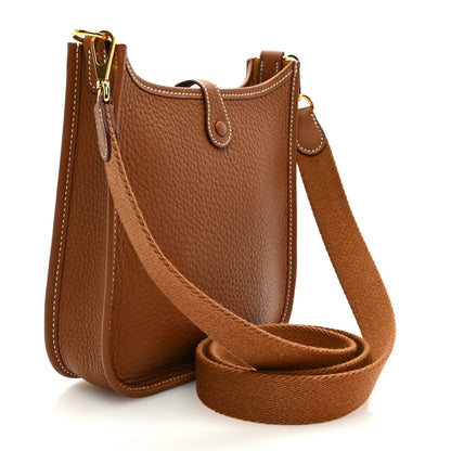 Hermes Taurillon Clemence Evelyne TPM Gold 3 of 10