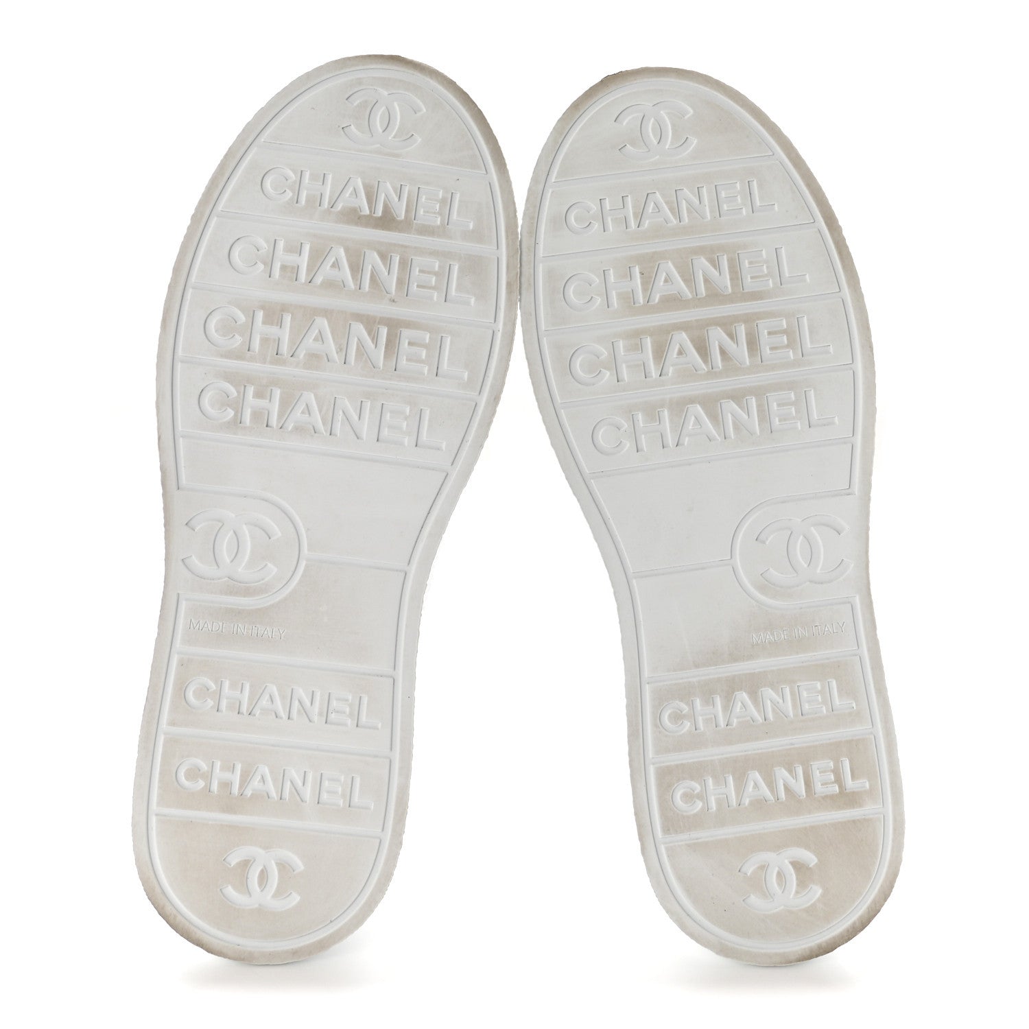 Chanel Crumpled Lambskin Patent Cap Toe CC Stitched Sneakers 37.5 White Black 6 of 10
