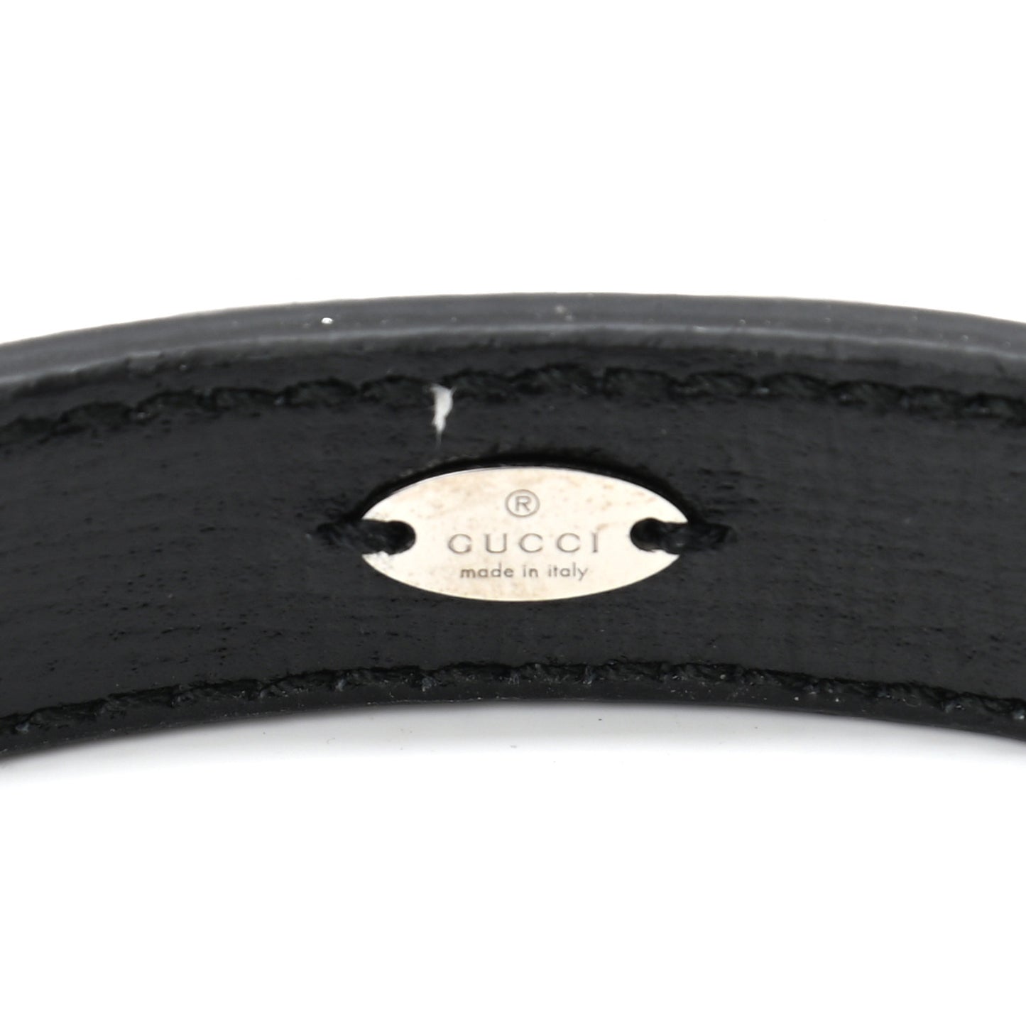 Calfskin Studs Elastic Headband Black