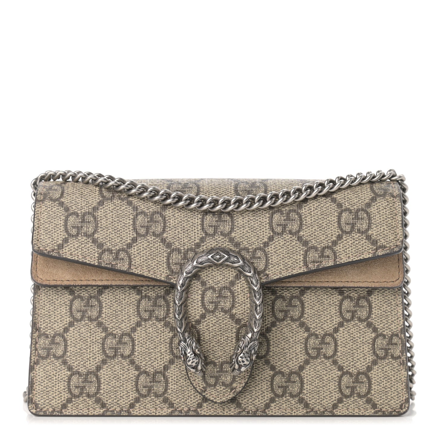 GG Supreme Monogram Super Mini Dionysus Shoulder Bag Taupe