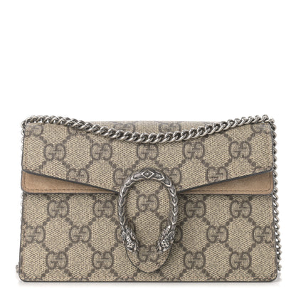 Gucci GG Supreme Monogram Super Mini Dionysus Shoulder Bag Taupe 1 of 10