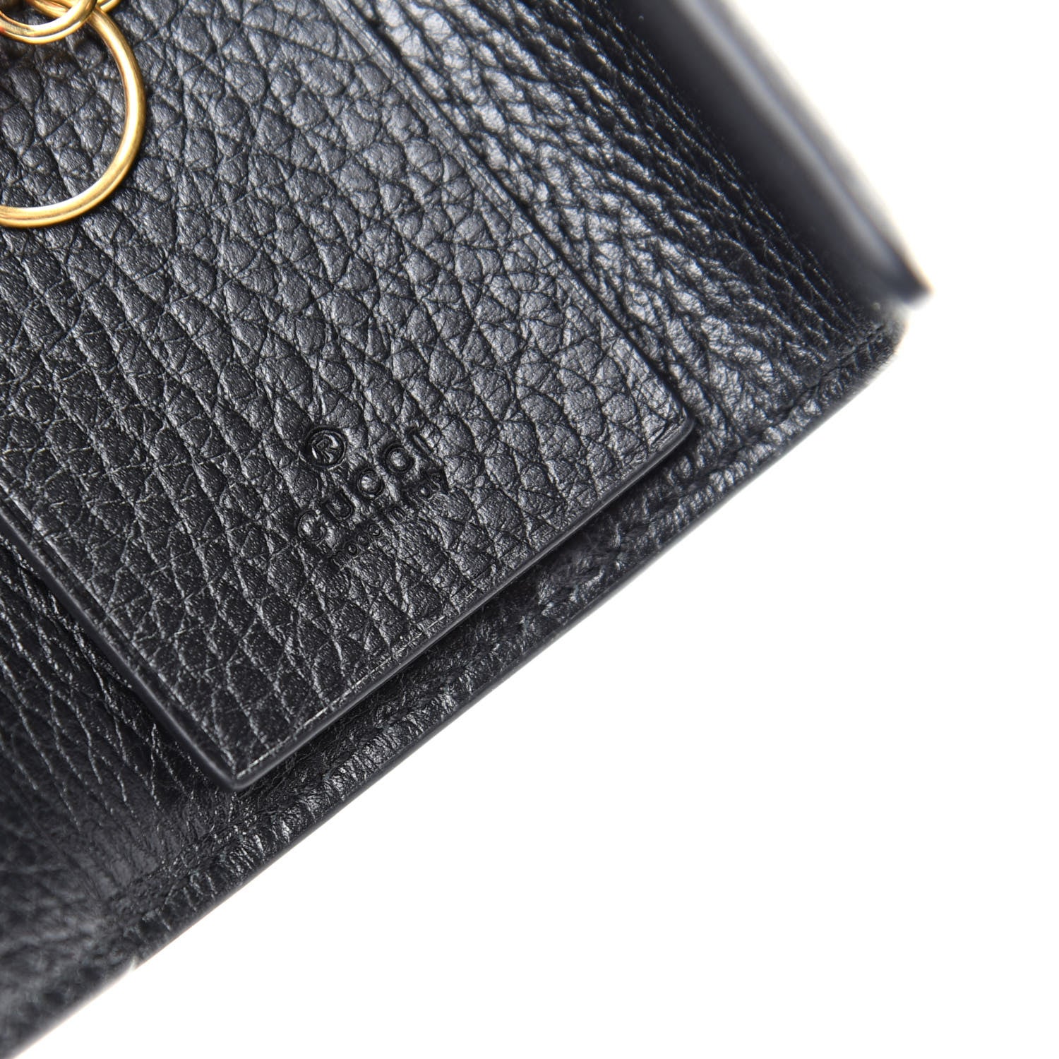 Gucci Dollar Calfskin GG Supreme Monogram GG Marmont 6 Key Holder Case Black Beige Ebony 6 of 8
