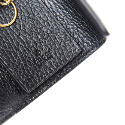 Gucci Dollar Calfskin GG Supreme Monogram GG Marmont 6 Key Holder Case Black Beige Ebony 6 of 8