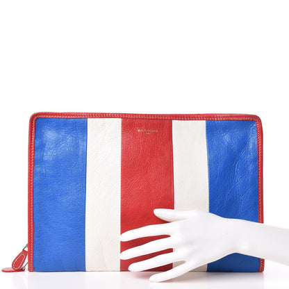 Balenciaga Agneau Arena Multicolore Bazar Pouch Bleu White Rouge 2 of 10