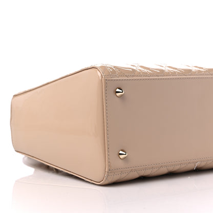 Christian Dior Patent Cannage Medium Lady Dior Beige 8 of 9