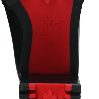 Christian Louboutin Calfskin Marchacroche 70 Chelsea Boots 38 Black 6 of 7