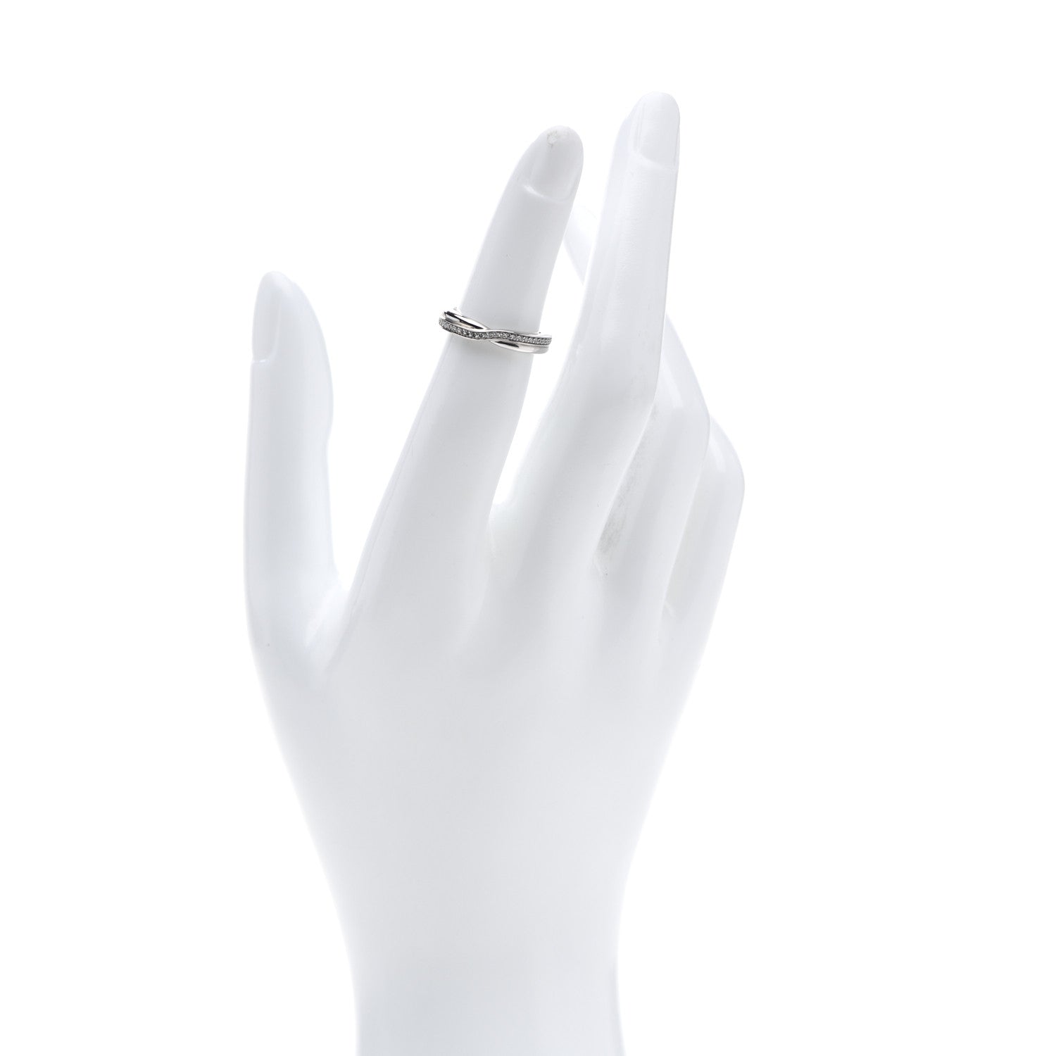 Harry Winston Platinum Diamond Tryst Single Row Wedding Band Ring 47 4.25 2 of 6