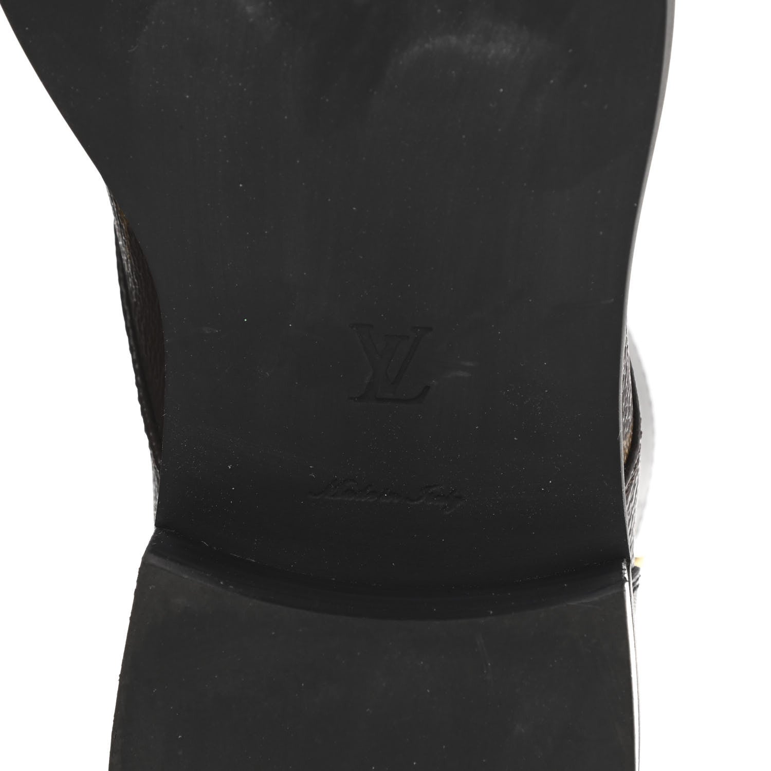 Louis Vuitton Calfskin Monogram Wonderland Flat Ranger Boots 37.5 Black 6 of 8