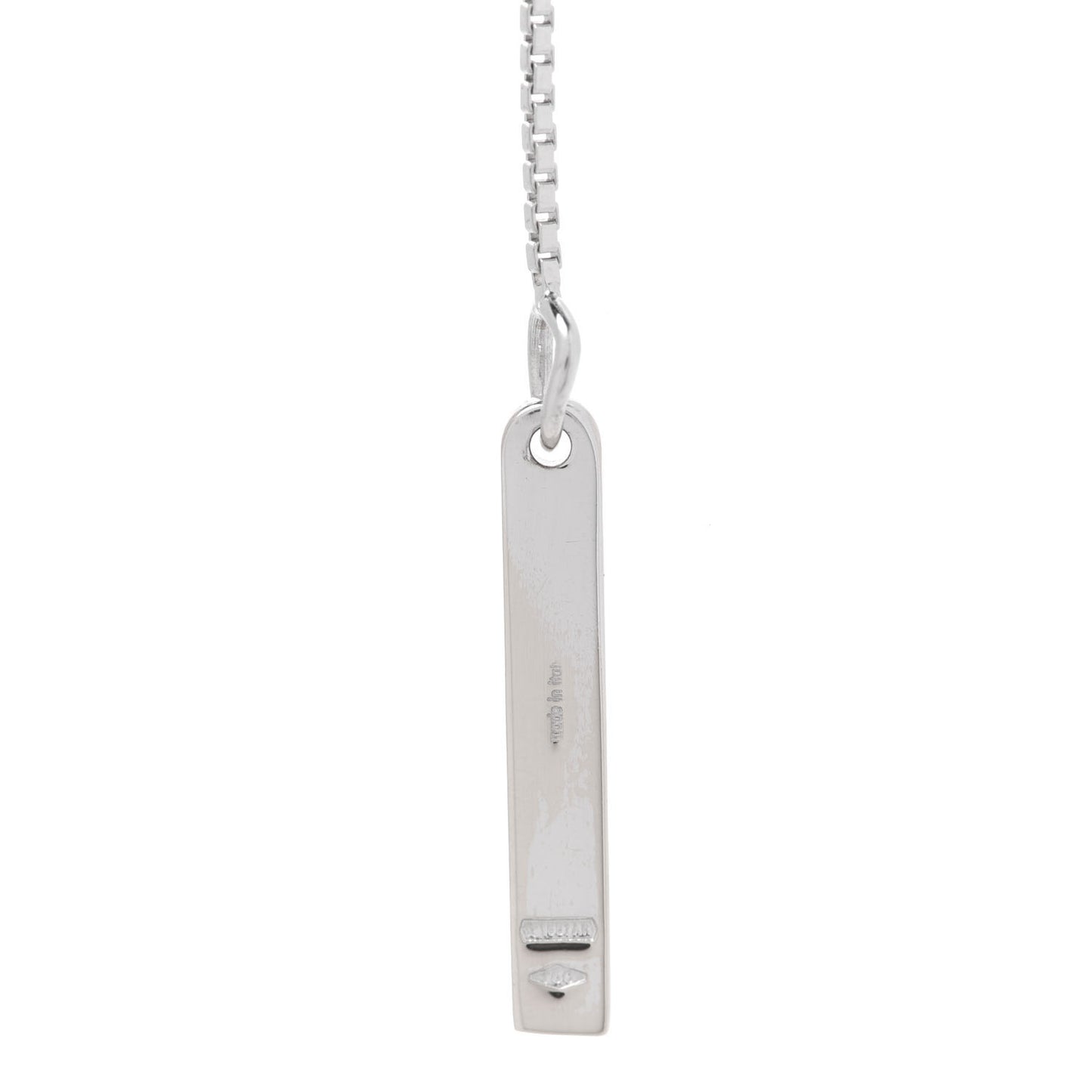 18K White Gold 20mm Lariat Necklace
