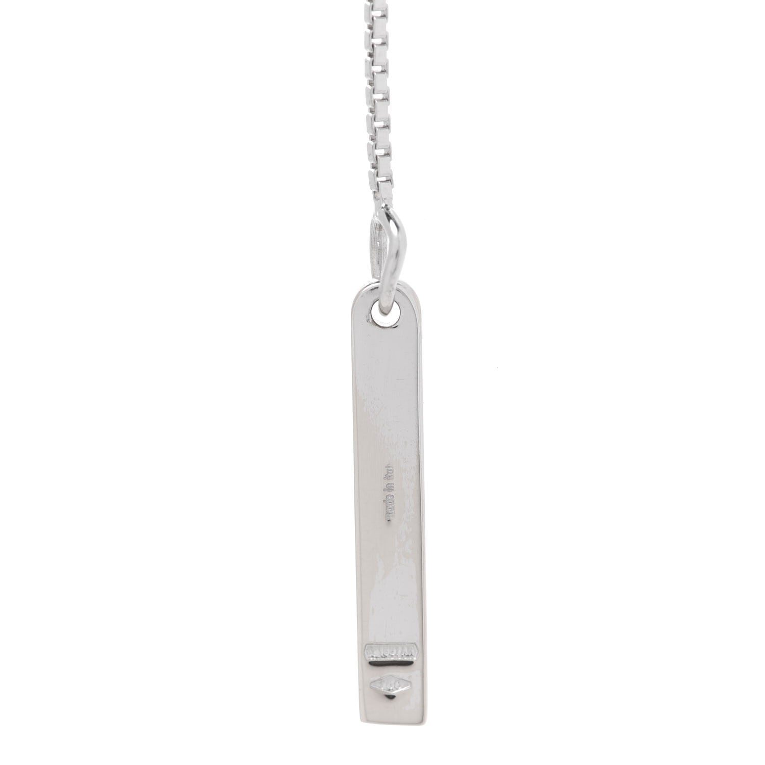 Gucci 18K White Gold 20mm Lariat Necklace 5 of 7