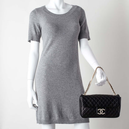 Chanel Lambskin Medium Westminster Pearl Flap Black 2 of 9