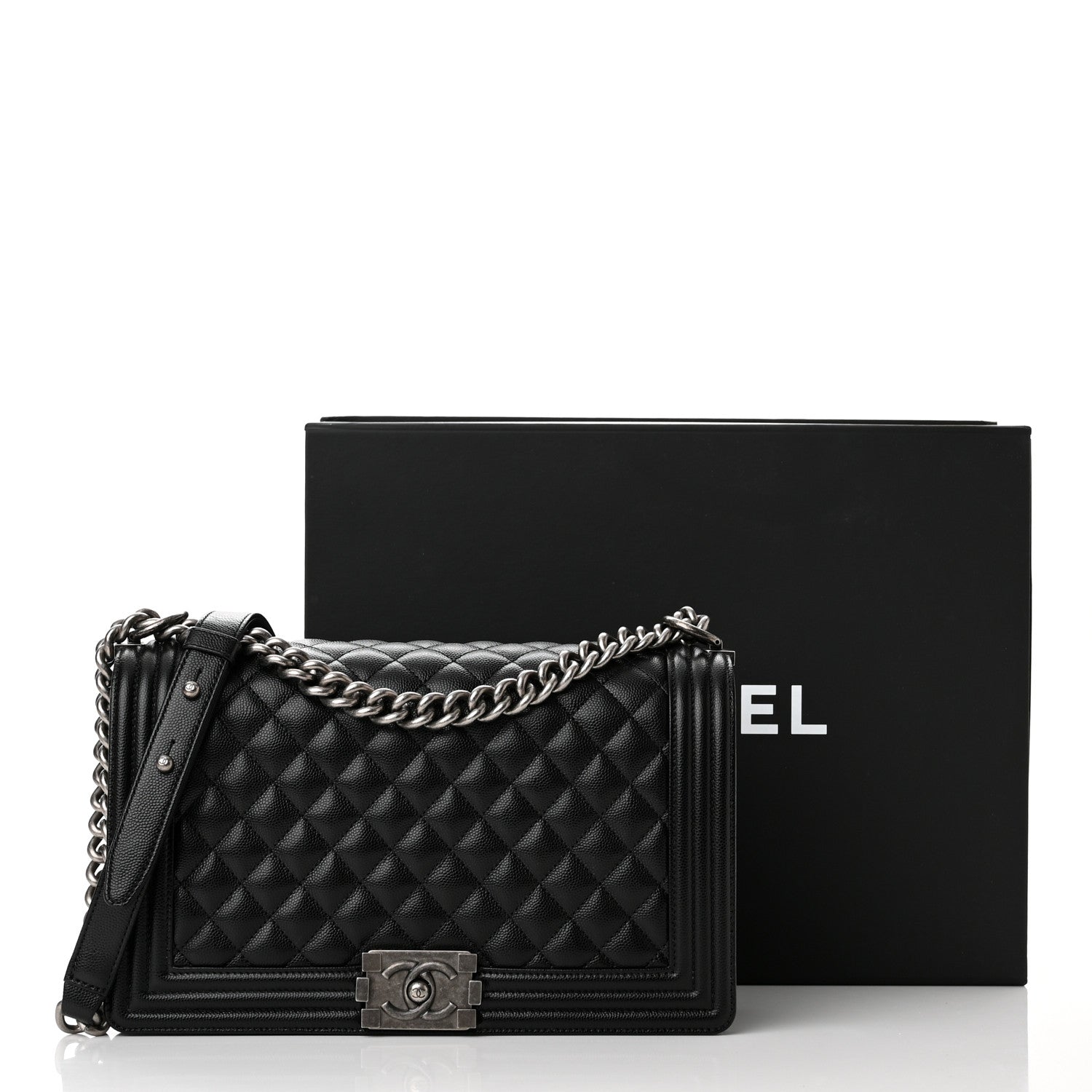 Chanel Caviar Quilted New Medium Boy Flap Black 11 of 11