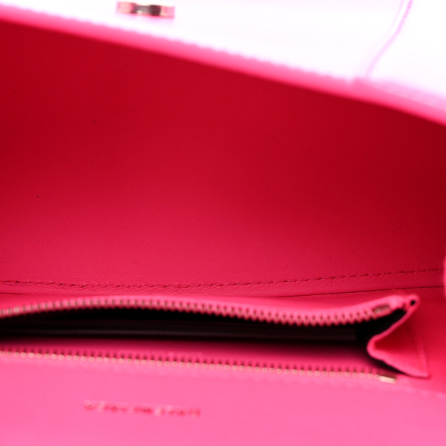 Shiny Box Calfskin Small Hourglass Top Handle Bag Fluo Pink