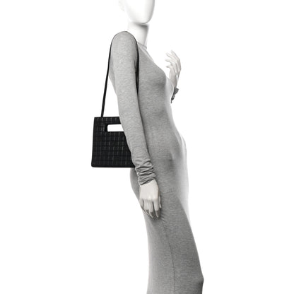 Chanel Lambskin CC Chocolate Bar Quilted Tote Black 2 of 11