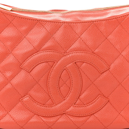Chanel Caviar Quilted Timeless CC Shoulder Bag Coral 8 of 11