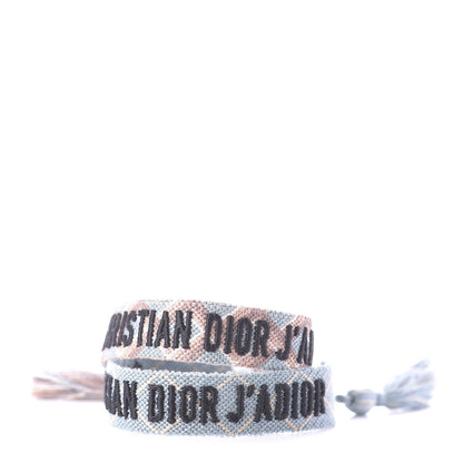 Christian Dior Woven Cotton J'Adior Friendship Bracelet Set Blue Nude 1 of 4