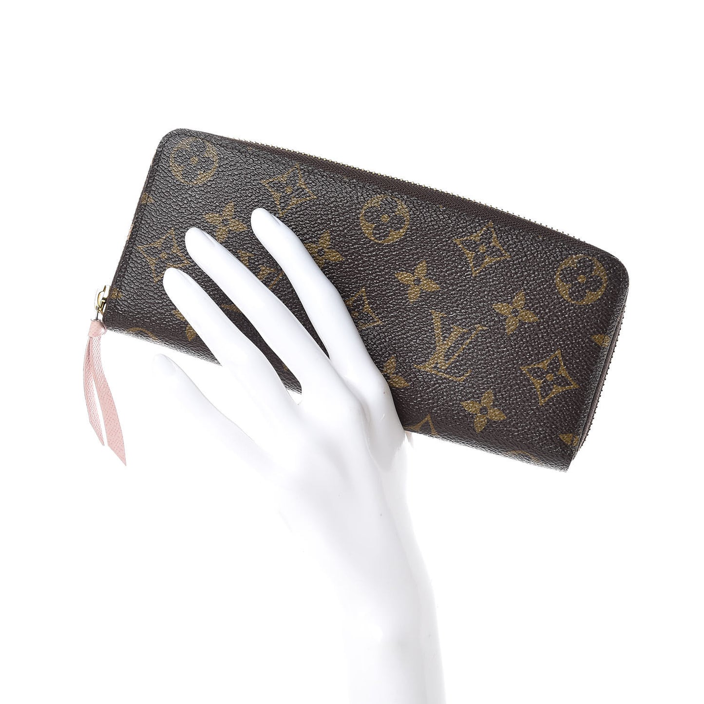 Monogram Clemence Wallet Rose Ballerine