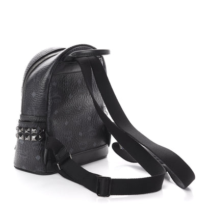 MCM Visetos Side Stud Mini Stark Backpack Black 2 of 8
