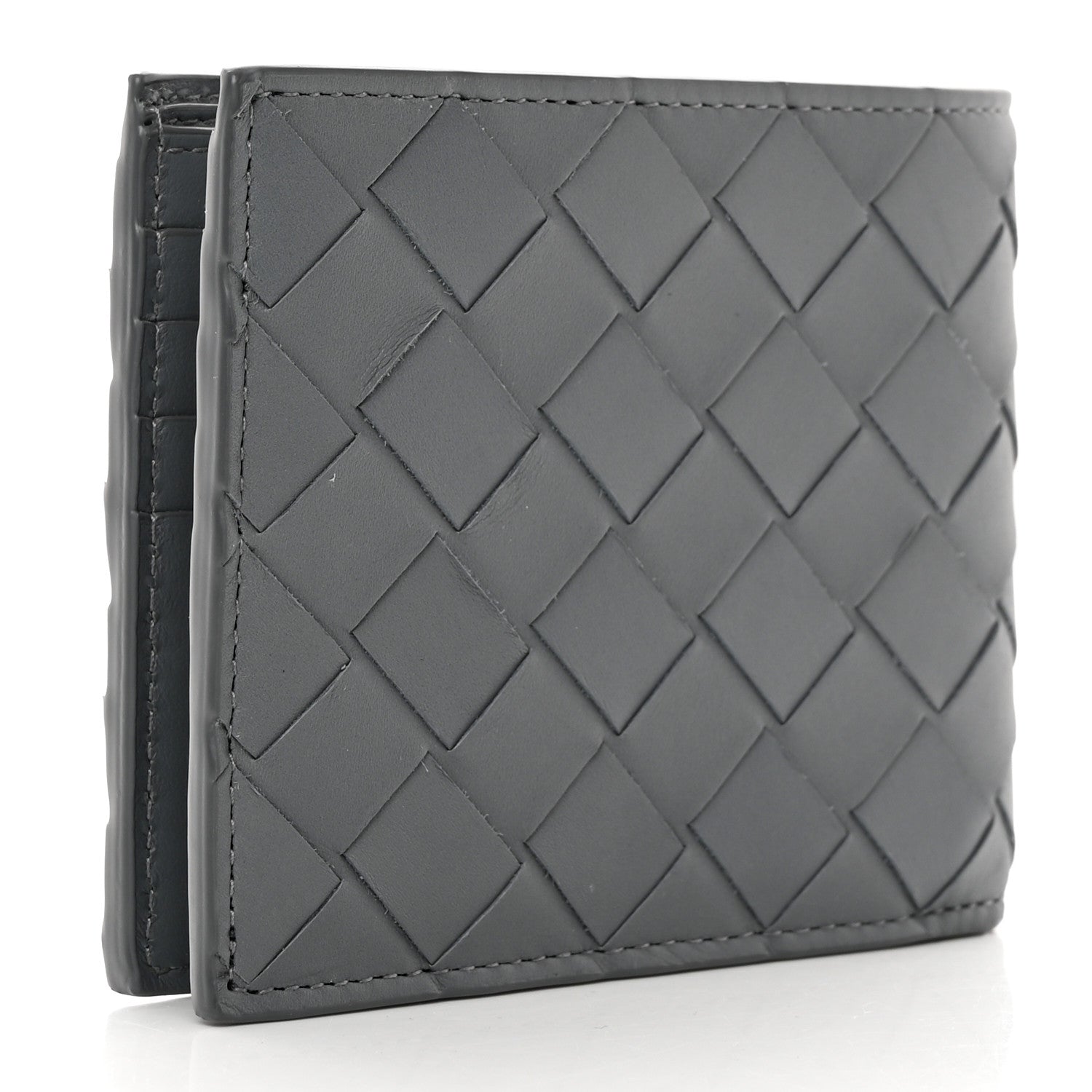 Bottega Veneta Nappa Maxi Intrecciato Bi-Fold Wallet Thunder 3 of 10