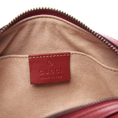 Gucci Calfskin Matelasse GG Marmont Cosmetic Case Hibiscus Red 4 of 7
