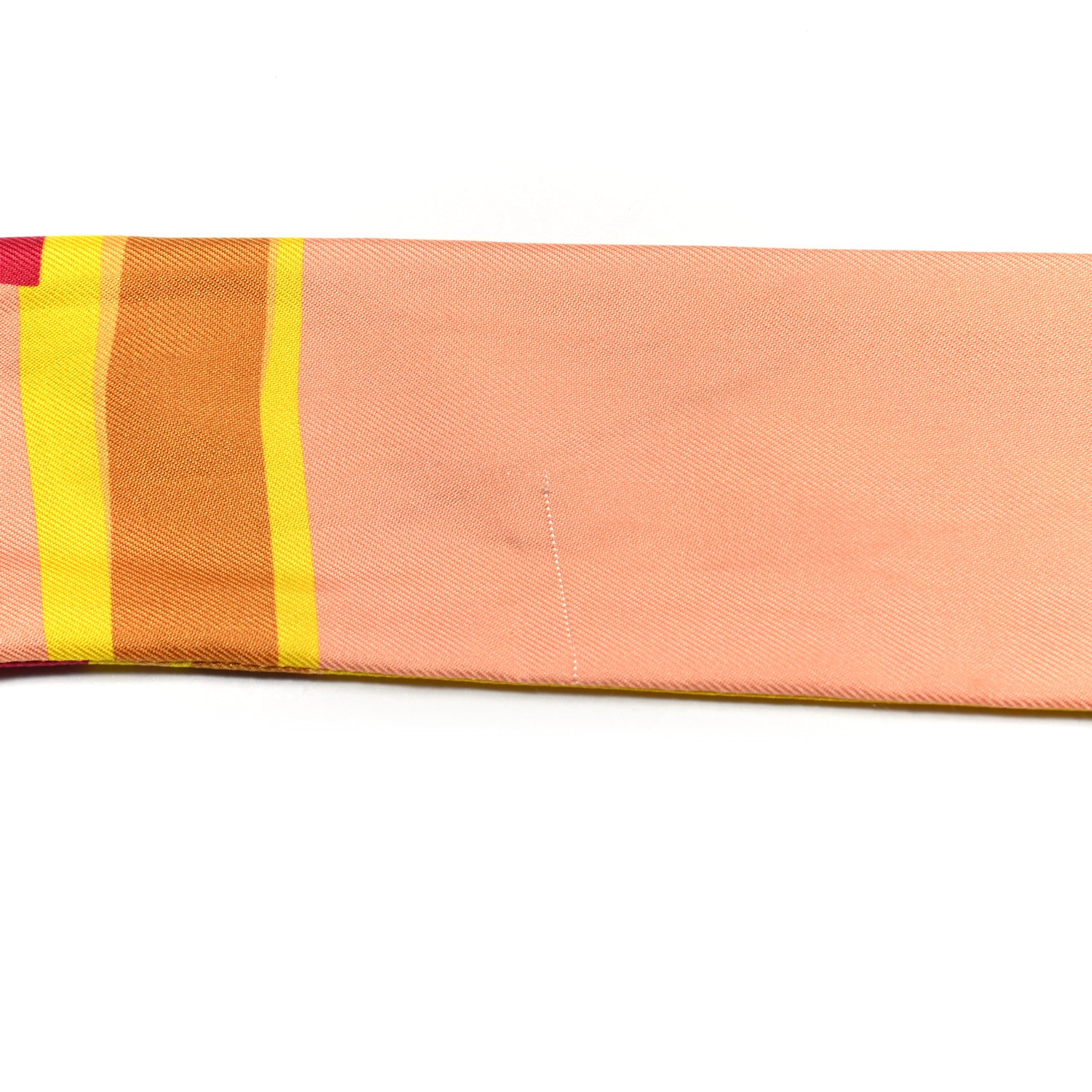 Hermes Silk Sea Surf and Fun Twilly Jaune Vif Abricot Soleil 8 of 8