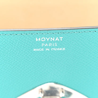 Moynat Carat Calfskin Gabrielle Clutch Turquoise 6 of 10