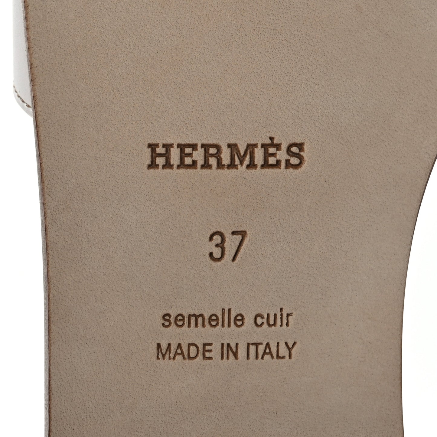 Box Calfskin Oran Sandals 37 White
