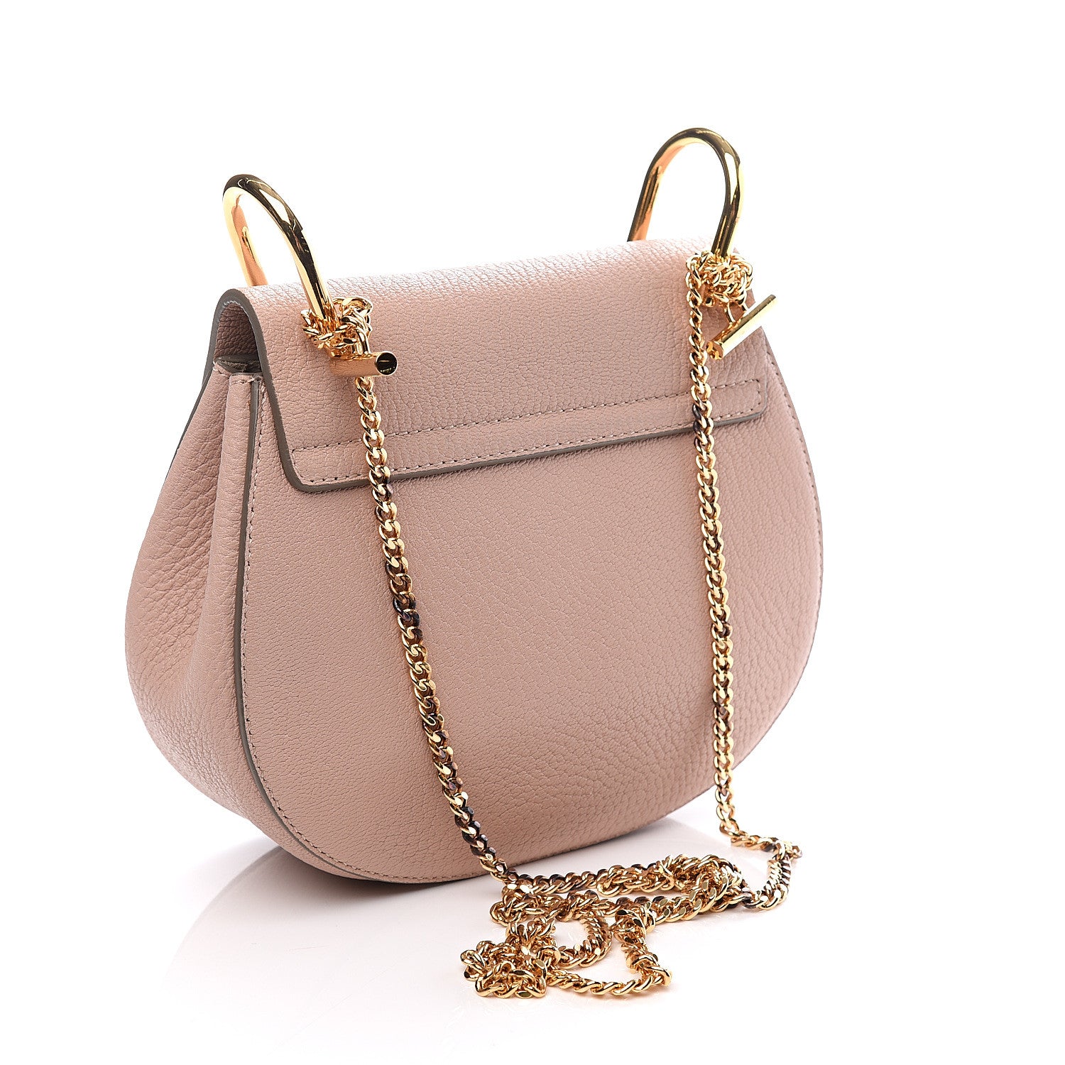 Chloe Grained Lambskin Mini Drew Shoulder Bag Cement Pink 2 of 13