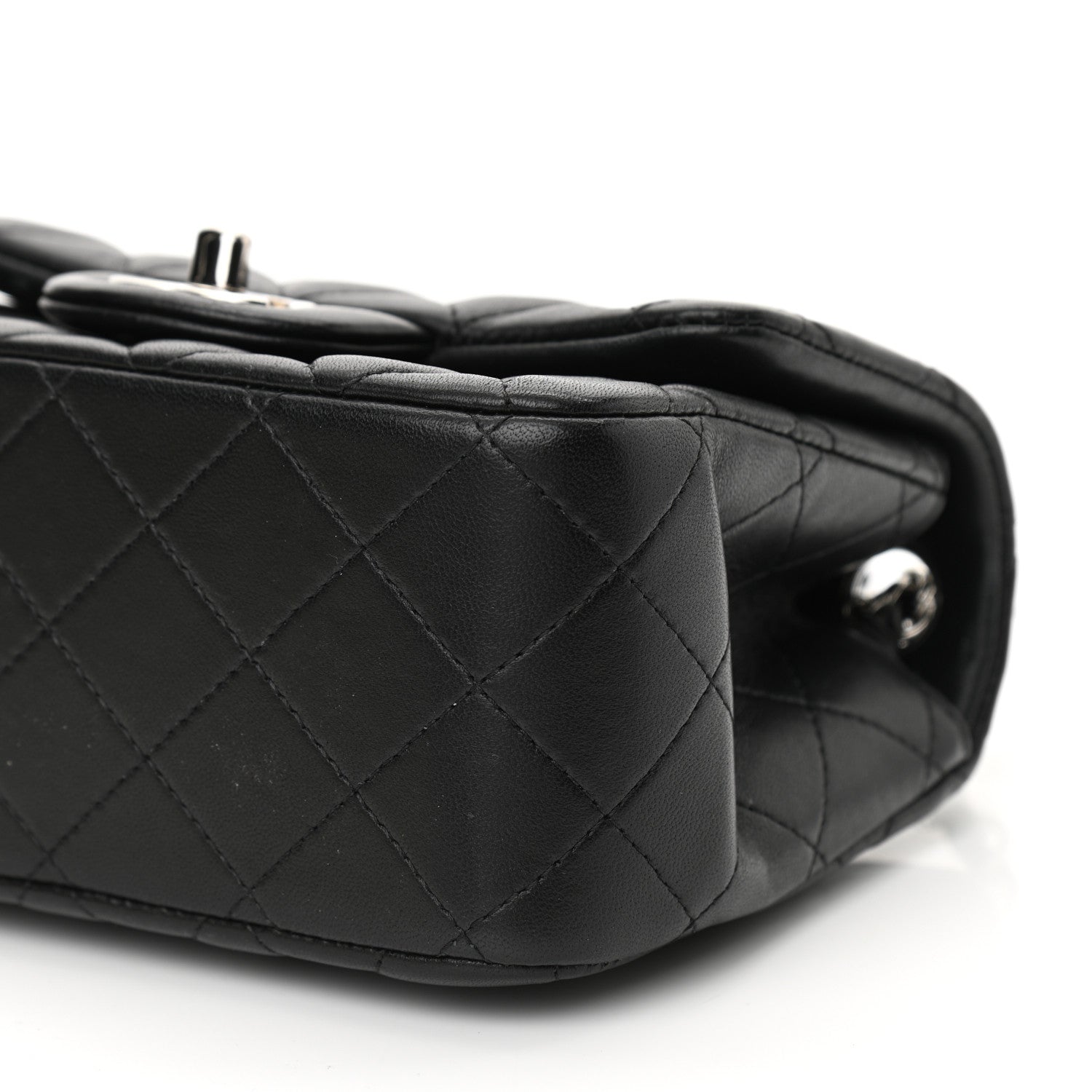 Chanel Lambskin Quilted Mini Square Flap Black 10 of 12