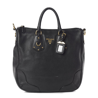 Prada Vitello Daino Hobo Black 1 of 8